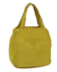 PRD Hand Bag Nylon Yellow Auth bs13368