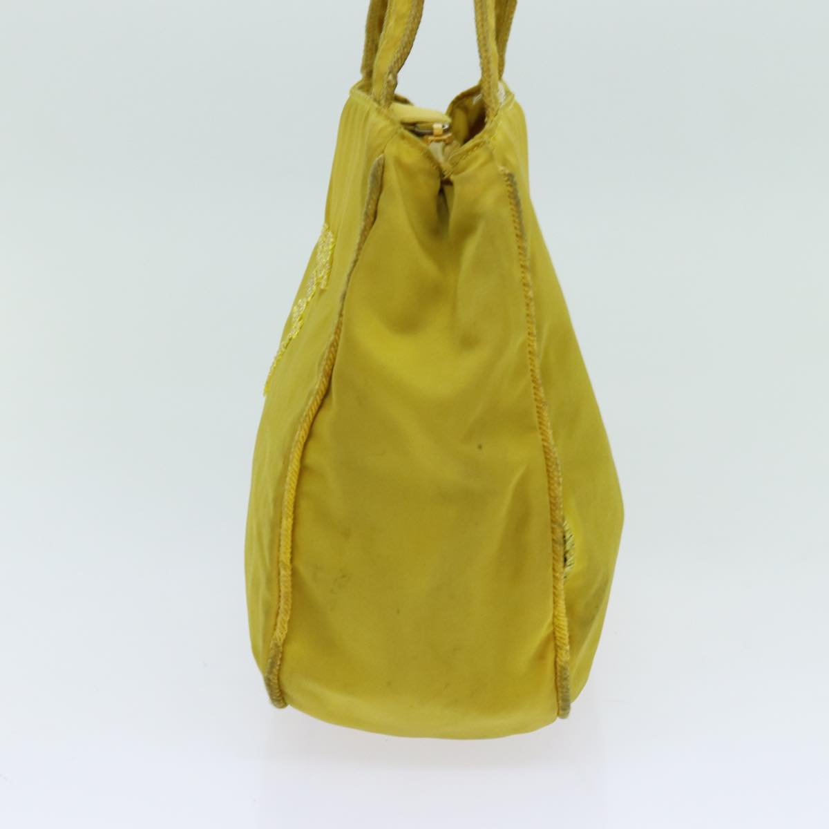 PRD Hand Bag Nylon Yellow Auth bs13368