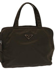 PRD Hand Bag Nylon Brown Auth bs13481