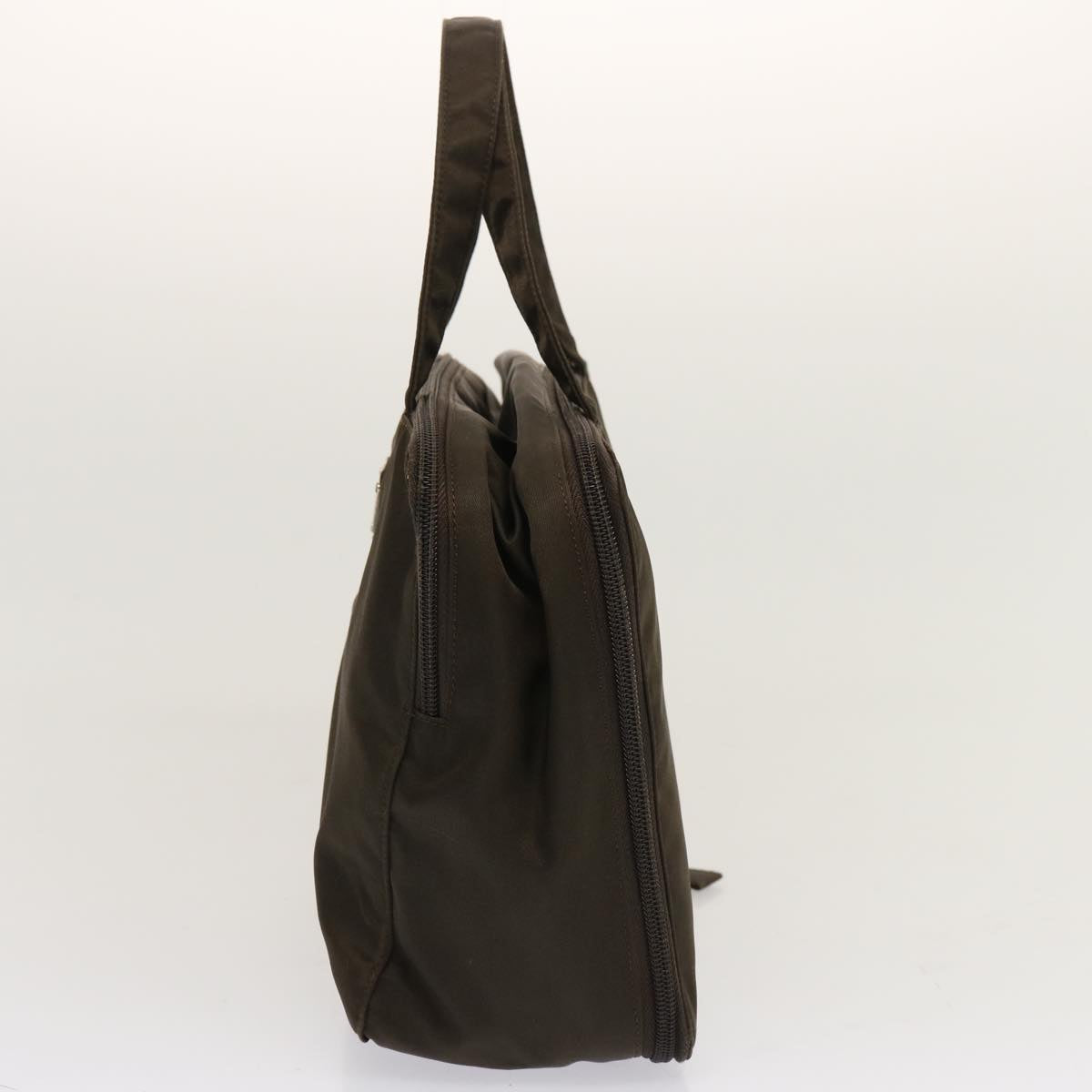 PRD Hand Bag Nylon Brown Auth bs13481