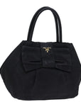 PRD Hand Bag Nylon Black Auth bs13723