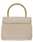 PRD Hand Bag Nylon Beige Auth bs13724