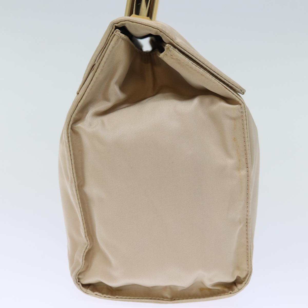 PRD Hand Bag Nylon Beige Auth bs13724