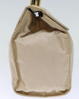 PRD Hand Bag Nylon Beige Auth bs13724