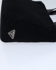 PRD Hand Bag Wool Black Auth bs13809