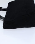 PRD Hand Bag Wool Black Auth bs13809