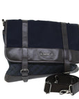 BBERRY Black label Shoulder Bag Canvas Navy Auth bs13922