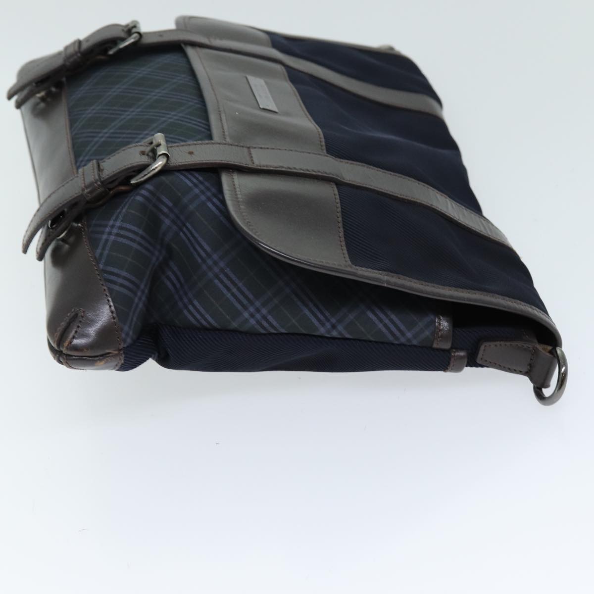 BBERRY Black label Shoulder Bag Canvas Navy Auth bs13922