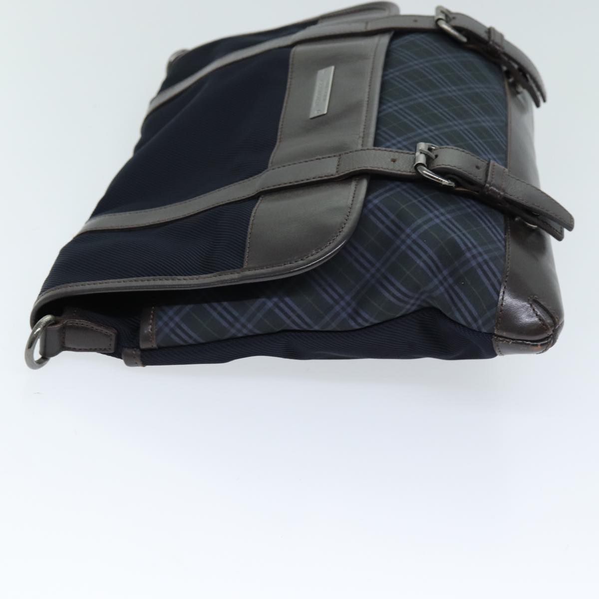BBERRY Black label Shoulder Bag Canvas Navy Auth bs13922