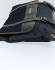 BBERRY Black label Shoulder Bag Canvas Navy Auth bs13922