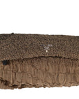 PRD Clutch Bag Canvas Brown Auth bs14174
