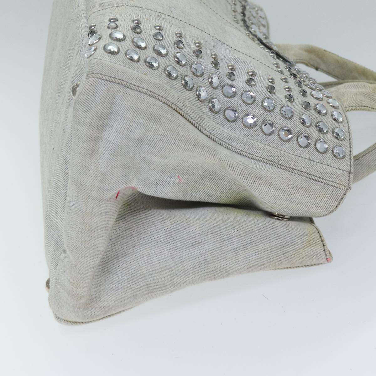 PRD Bijoux Canapa MM Hand Bag Canvas 2way Gray Auth bs14279