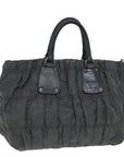 PRD Hand Bag Nylon Gray Auth bs14395