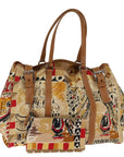 PRD Hand Bag Canvas Beige Auth bs14687