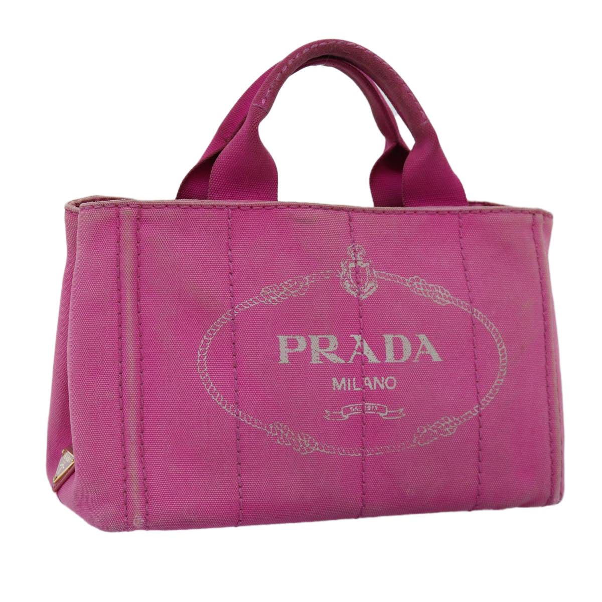 PRD Canapa PM Hand Bag Canvas Pink Auth bs14850