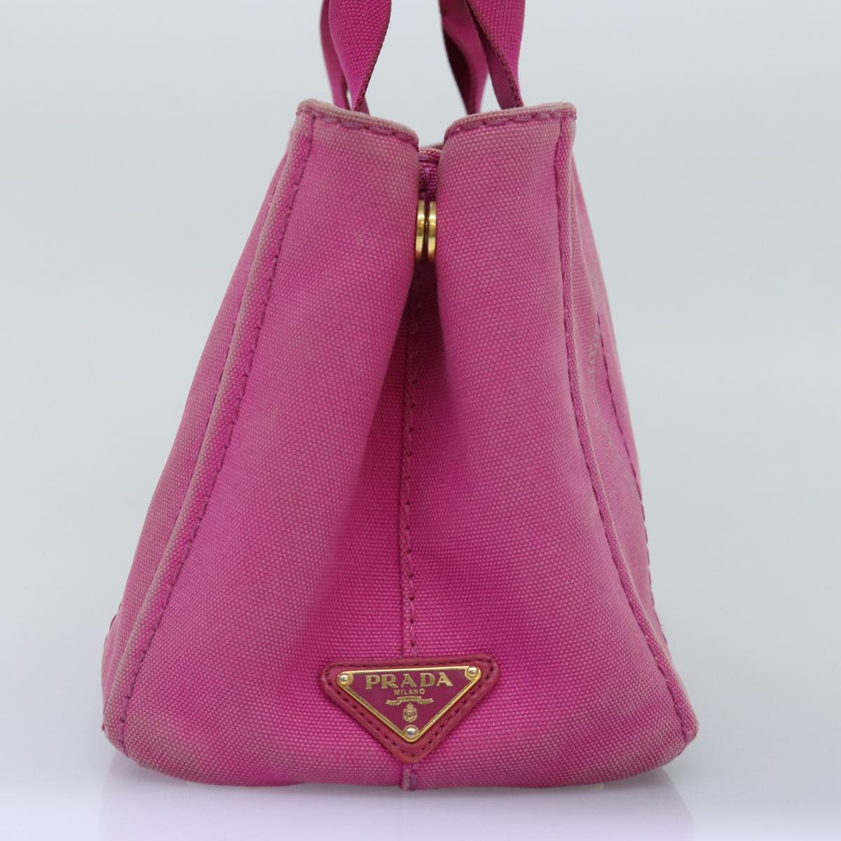 PRD Canapa PM Hand Bag Canvas Pink Auth bs14850