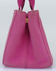 PRD Canapa PM Hand Bag Canvas Pink Auth bs14850