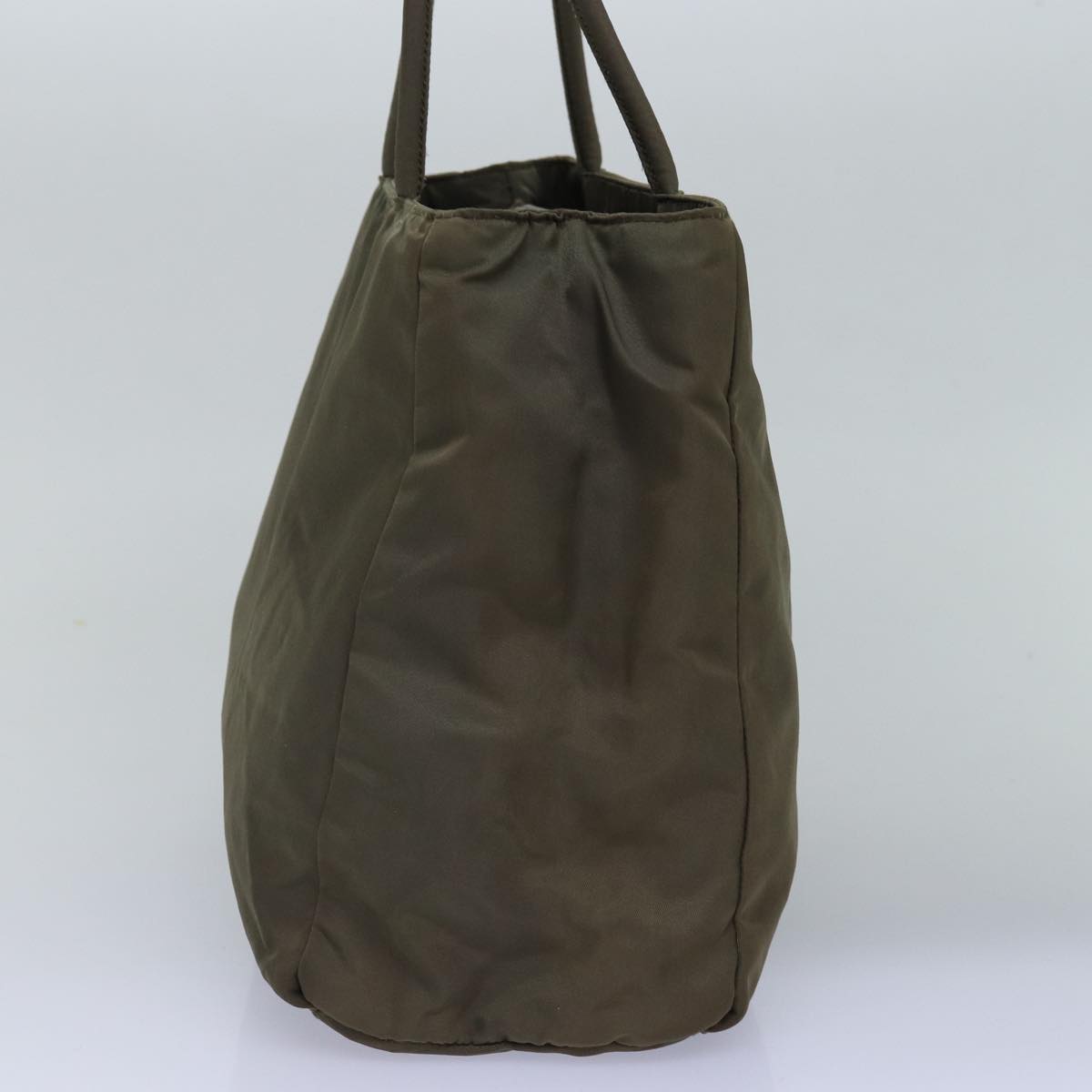PRD Hand Bag Nylon Khaki Auth bs15044