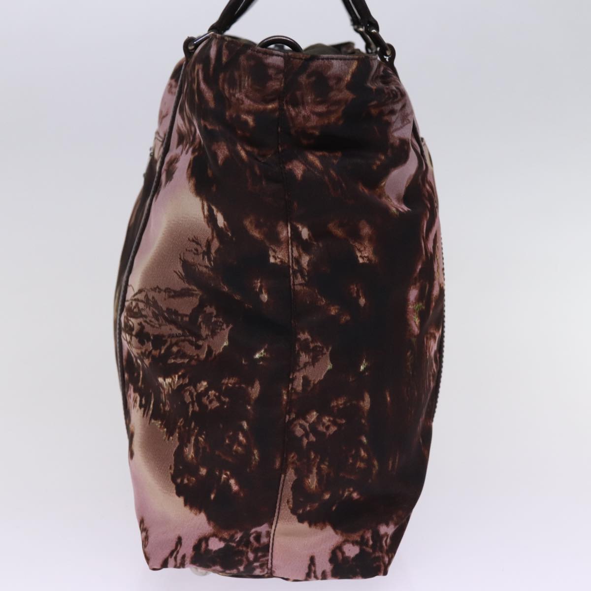 PRD Hand Bag Nylon Brown Auth bs15166