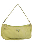 PRD Accessory Pouch Nylon Lime Yellow Pink Auth bs15411