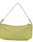 PRD Accessory Pouch Nylon Lime Yellow Pink Auth bs15411