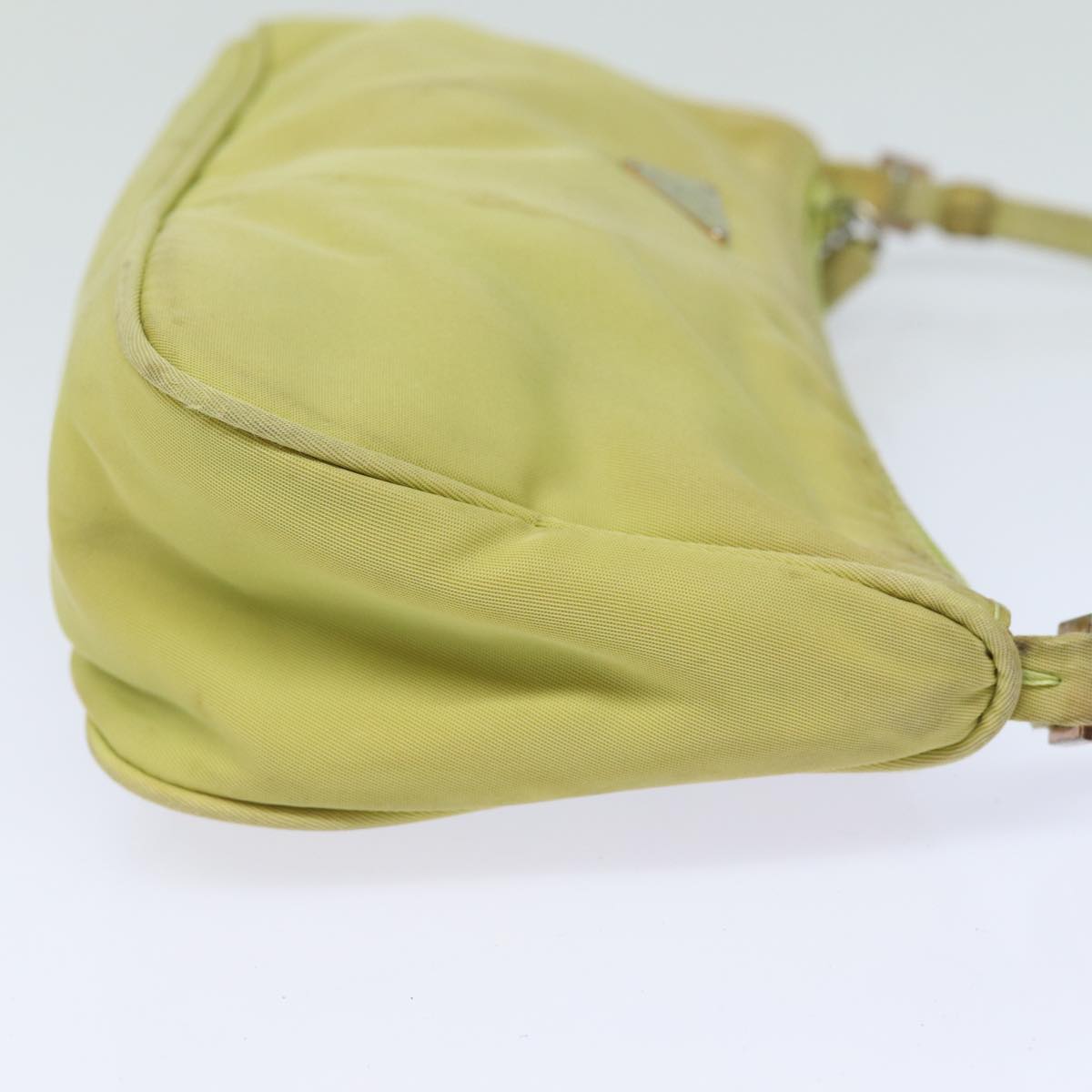 PRD Accessory Pouch Nylon Lime Yellow Pink Auth bs15411