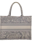 CHRISTIAN D1OR Book Tote Bag Canvas Gray M1286ZTDT_M932 Auth bs6141