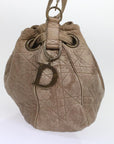 CHRISTIAN D1OR Canage Shoulder Bag Leather Brown Auth bs7073