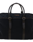 BBERRY Blue Label Hand Bag Nylon 2Set Black Red Auth bs7096