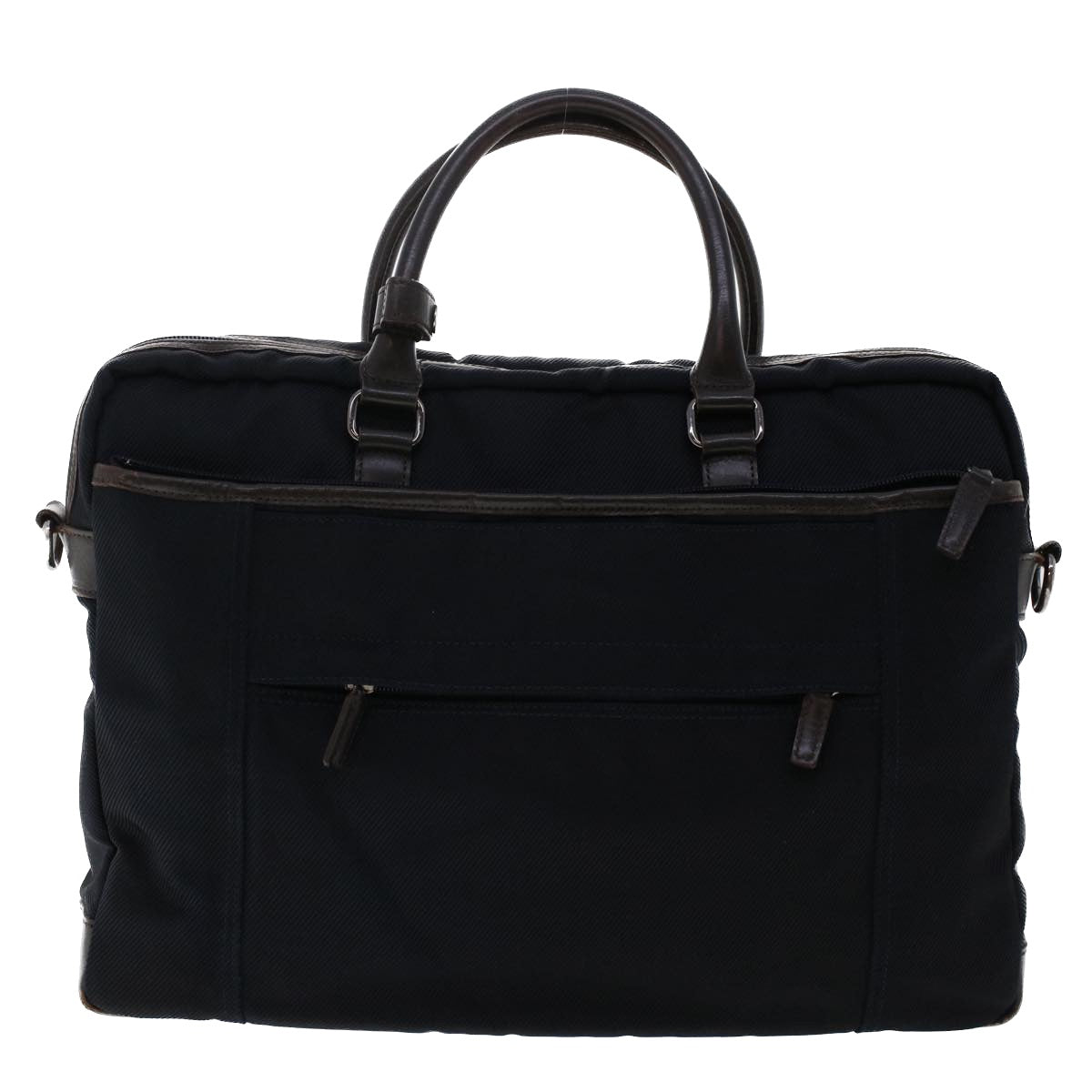 BBERRY Blue Label Hand Bag Nylon 2Set Black Red Auth bs7096