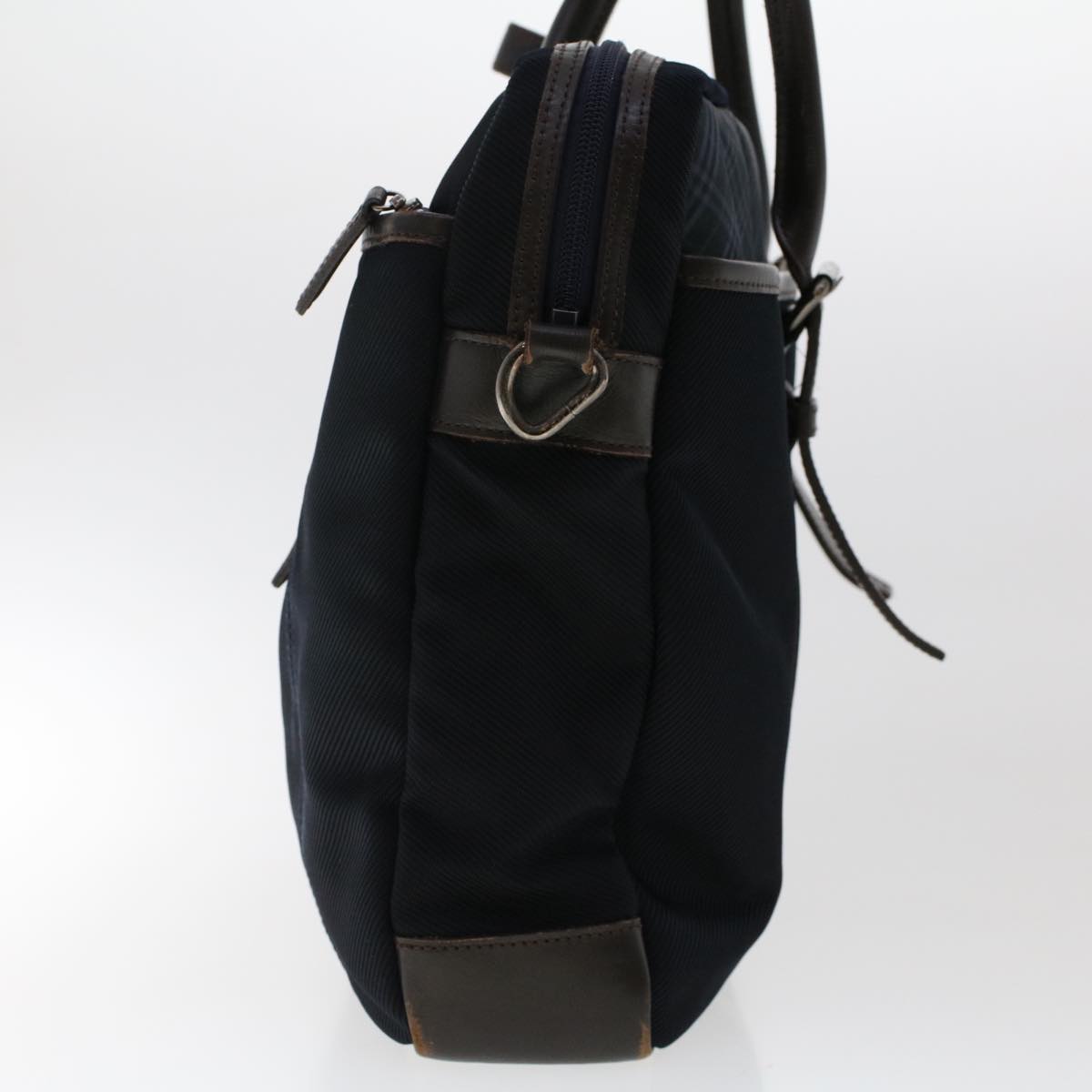 BBERRY Blue Label Hand Bag Nylon 2Set Black Red Auth bs7096