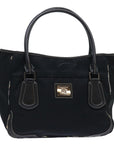 BBERRY Blue Label Shoulder Bag Nylon Black Auth bs7873