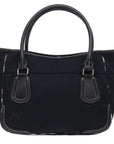 BBERRY Blue Label Shoulder Bag Nylon Black Auth bs7873