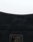 BBERRY Blue Label Shoulder Bag Nylon Black Auth bs7873