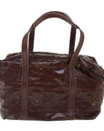 CHRISTIAN D1OR Canage Shoulder Bag Patent leather Wine Red Auth bs8029