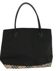 BBERRY Blue Label Tote Bag Nylon Black Auth bs8589
