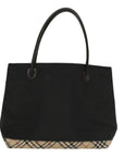 BBERRY Blue Label Tote Bag Nylon Black Auth bs8589