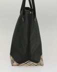 BBERRY Blue Label Tote Bag Nylon Black Auth bs8589