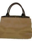 BBERRY Blue Label Hand Bag Nylon Beige Auth bs8792