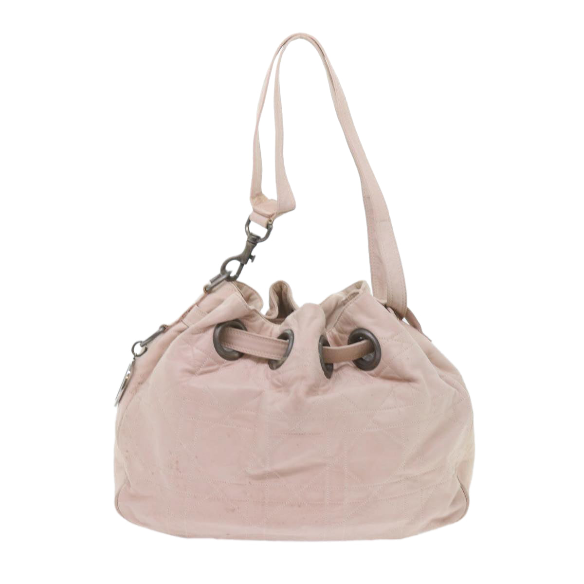 CHRISTIAN D1OR Canage Shoulder Bag Leather Pink Auth bs9711