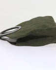 CHRISTIAN D1OR Canage Hand Bag Nylon Khaki Auth bs9789
