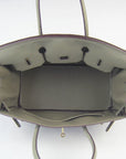 HMS Birkin 30cm Togo Leather Handbags Dark Grey Golden