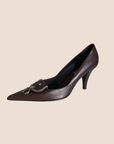CHRISTIAN D1OR BROWN C&D CHARM PUMPS