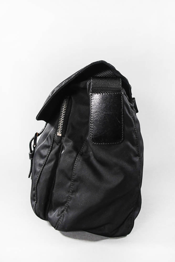 PRD Black Nylon Small Tessuto Messenger Bag