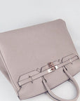 HMS Birkin 35CM Togo Leather Handbags 6099 grey golden