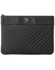 A80992 Caviar Mademoiselle Clutch New Medium Overseas Invoice 34038 1 CH