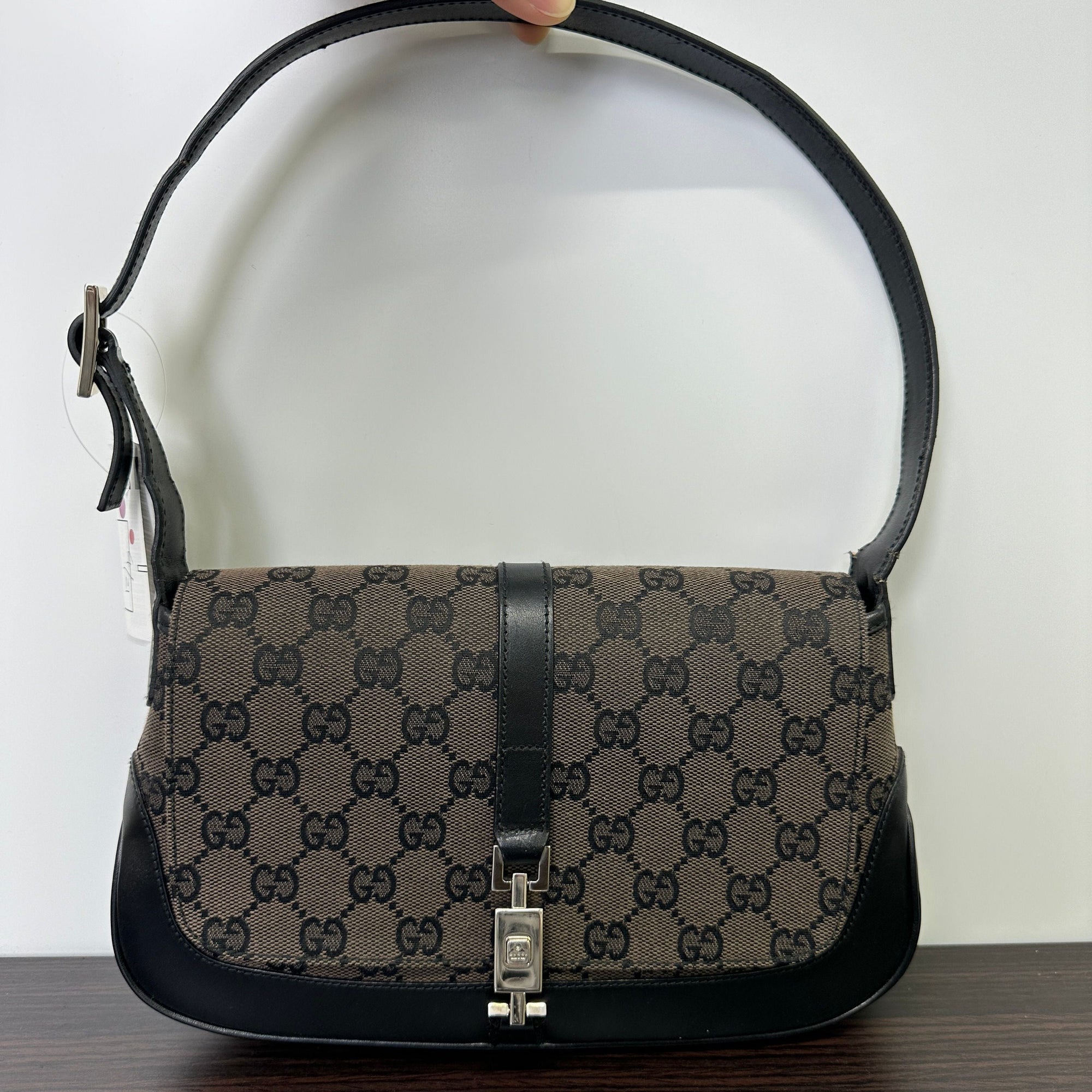 Borse GCCI in Tela Nero Canvas Handbag LB