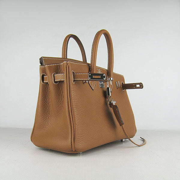 HMS Birkin 25cm Handbag 6068 light coffee silver