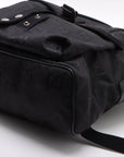 GCCI  Grid Nylon  Leather Backpack/Rack Black 644992