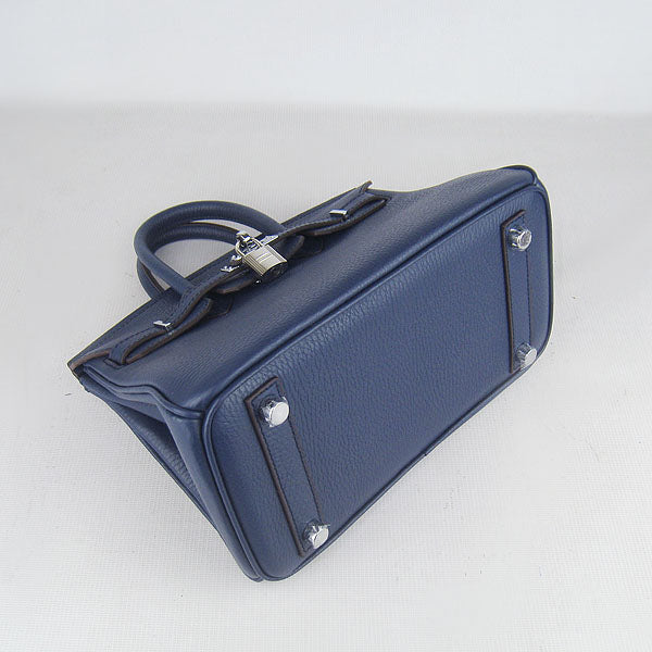 HMS Birkin 25cm Handbag 6068 dark blue silver